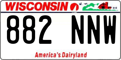 WI license plate 882NNW
