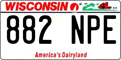 WI license plate 882NPE