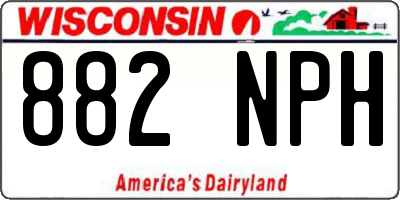 WI license plate 882NPH