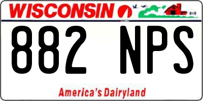 WI license plate 882NPS