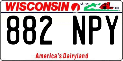 WI license plate 882NPY