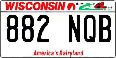 WI license plate 882NQB