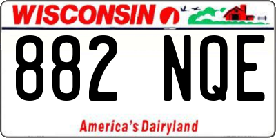 WI license plate 882NQE