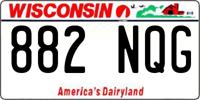 WI license plate 882NQG