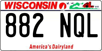 WI license plate 882NQL