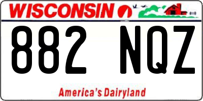 WI license plate 882NQZ