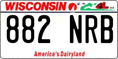 WI license plate 882NRB