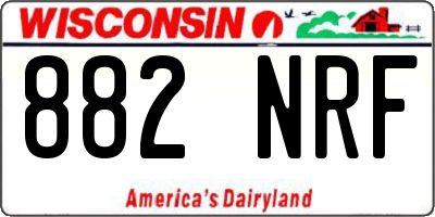 WI license plate 882NRF