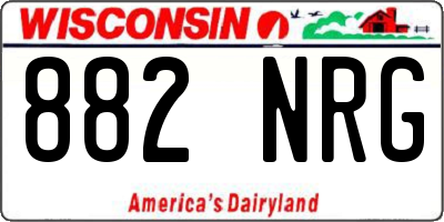 WI license plate 882NRG