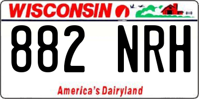 WI license plate 882NRH