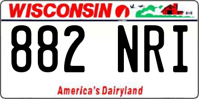 WI license plate 882NRI