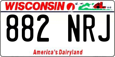 WI license plate 882NRJ