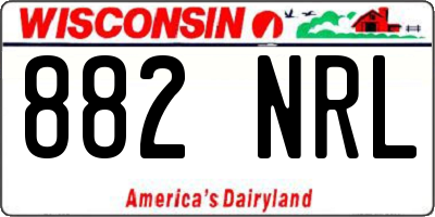 WI license plate 882NRL