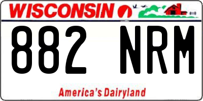 WI license plate 882NRM