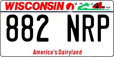 WI license plate 882NRP