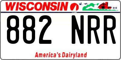 WI license plate 882NRR