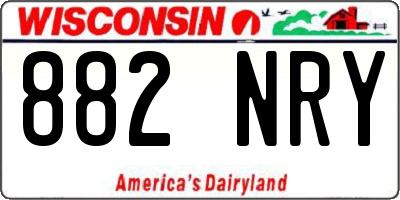 WI license plate 882NRY