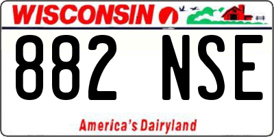 WI license plate 882NSE