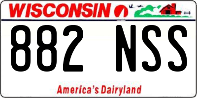 WI license plate 882NSS