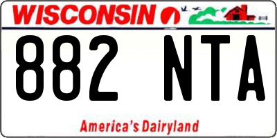 WI license plate 882NTA