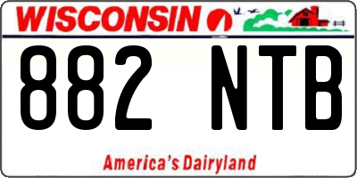 WI license plate 882NTB