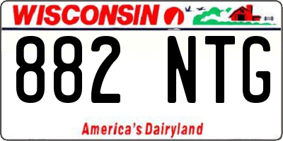 WI license plate 882NTG