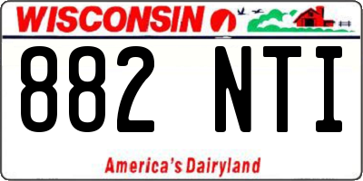 WI license plate 882NTI