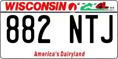 WI license plate 882NTJ