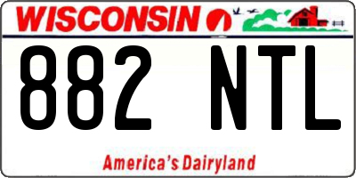 WI license plate 882NTL