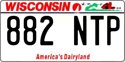 WI license plate 882NTP