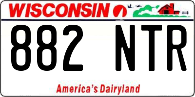 WI license plate 882NTR