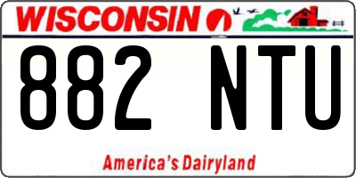 WI license plate 882NTU