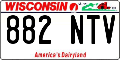 WI license plate 882NTV