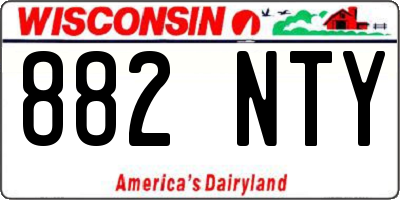 WI license plate 882NTY
