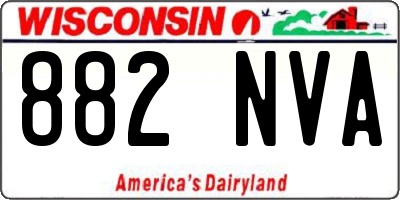 WI license plate 882NVA