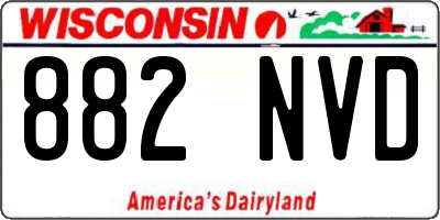 WI license plate 882NVD