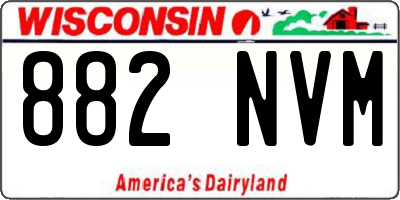 WI license plate 882NVM