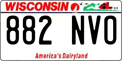 WI license plate 882NVO