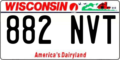 WI license plate 882NVT