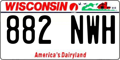 WI license plate 882NWH