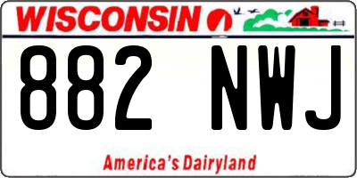 WI license plate 882NWJ