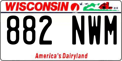 WI license plate 882NWM