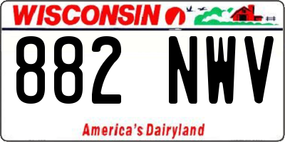 WI license plate 882NWV
