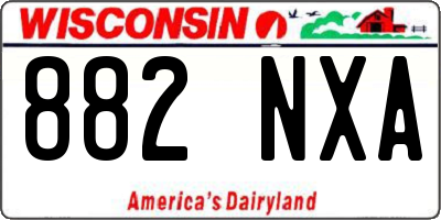 WI license plate 882NXA