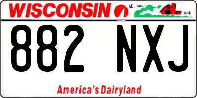 WI license plate 882NXJ