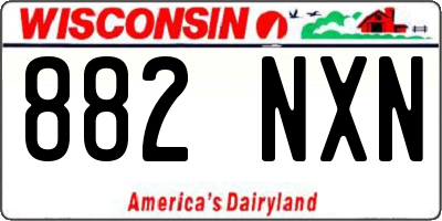 WI license plate 882NXN