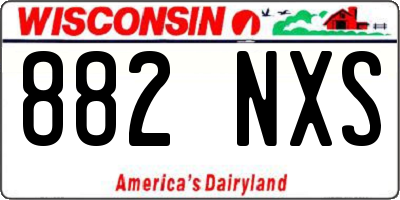 WI license plate 882NXS