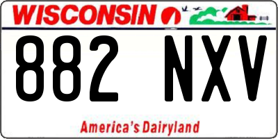 WI license plate 882NXV