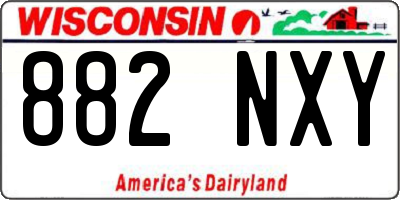 WI license plate 882NXY