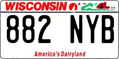 WI license plate 882NYB